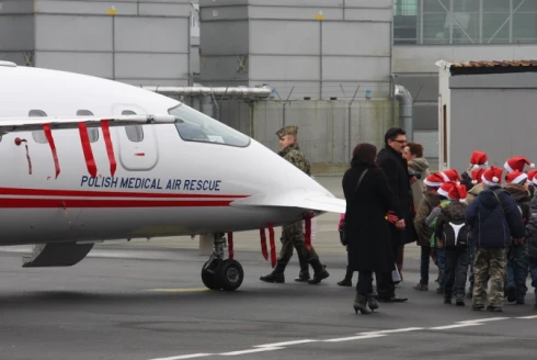 Dzieci podziwiały Piaggio
